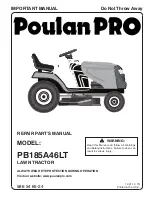 Предварительный просмотр 1 страницы Poulan Pro PB185A46LT Important Manual