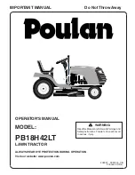 Предварительный просмотр 1 страницы Poulan Pro PB18H42LT Operator'S Manual