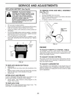 Preview for 23 page of Poulan Pro PB19H42YT Operator'S Manual