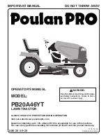 Poulan Pro PB20A46YT Operator'S Manual preview