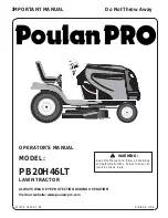 Poulan Pro PB20H46LT Operator'S Manual preview