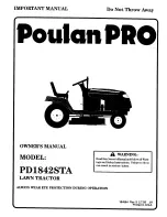 Preview for 1 page of Poulan Pro PD1842STA Owner'S Manual