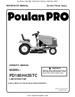 Предварительный просмотр 1 страницы Poulan Pro PD185H42STC Owner'S Manual