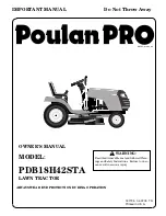 Предварительный просмотр 1 страницы Poulan Pro PDB18H42STA Owner'S Manual