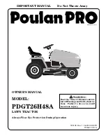 Poulan Pro PDGT26H48A Owner'S Manual предпросмотр