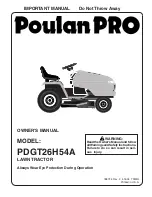 Preview for 1 page of Poulan Pro PDGT26H54A Owner'S Manual