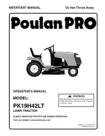 Preview for 1 page of Poulan Pro PK19H42LT Operator'S Manual