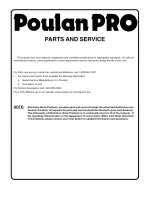 Preview for 30 page of Poulan Pro PK19H42LT Operator'S Manual