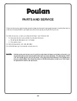 Preview for 20 page of Poulan Pro PO10530LT Repair Parts Manual