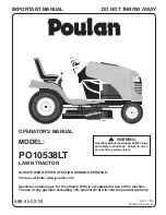 Poulan Pro PO10538LT User Manual preview