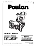 Poulan Pro PO11TEPH30 Owner'S Manual preview