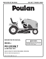 Предварительный просмотр 1 страницы Poulan Pro PO12530LT Repair Parts Manual