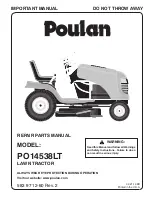 Poulan Pro PO14538LT Repair Parts Manual preview