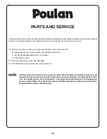 Preview for 20 page of Poulan Pro PO175A42LT Repair Parts Manual