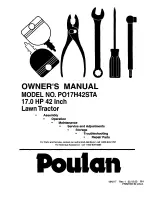 Poulan Pro PO17H42STA Owner'S Manual предпросмотр