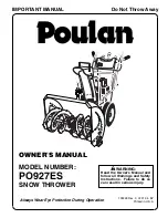 Preview for 1 page of Poulan Pro PO927ES Owner'S Manual