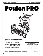 Poulan Pro PP105TES27 Owner'S Manual preview