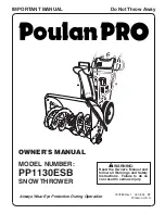 Poulan Pro PP1130ESB Owner'S Manual preview