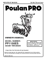 Poulan Pro PP1150ES Owner'S Manual предпросмотр