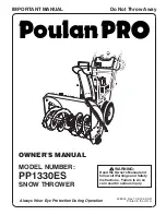 Poulan Pro PP1330ES Owner'S Manual preview