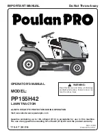 Preview for 1 page of Poulan Pro PP155H42 Operator'S Manual