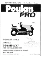 Poulan Pro PP15H42KA Operator'S Manual предпросмотр