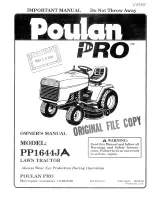 Предварительный просмотр 1 страницы Poulan Pro PP1644J Owner'S Manual