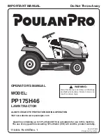 Poulan Pro PP175H46 Operator'S Manual предпросмотр