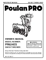 Poulan Pro PP1850ES Owner'S Manual предпросмотр