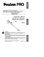 Poulan Pro PP196 Operator'S Manual предпросмотр