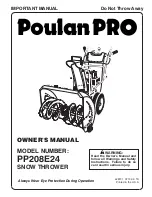 Poulan Pro PP208E24 Owner'S Manual предпросмотр