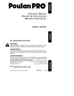 Preview for 1 page of Poulan Pro PP3516, PP4018 Instruction Manual