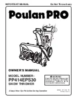 Предварительный просмотр 1 страницы Poulan Pro PP414EPS30 Owner'S Manual