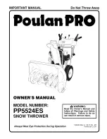 Предварительный просмотр 1 страницы Poulan Pro PP5524ES Owner'S Manual