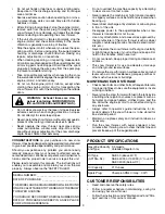 Preview for 3 page of Poulan Pro PP5524ESC Owner'S Manual