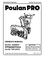 Poulan Pro PP800EPS24 Owner'S Manual preview