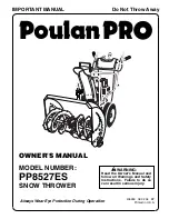 Poulan Pro PP8527ES Owner'S Manual предпросмотр