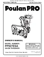 Poulan Pro PP927ESA Owner'S Manual предпросмотр