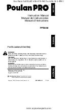 Poulan Pro PPB350 Instruction Manual предпросмотр