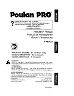 Poulan Pro PPBP30 Instruction Manual preview