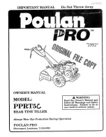 Poulan Pro PPRT5C Owner'S Manual preview