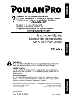 Poulan Pro PR 2322 Instruction Manual предпросмотр