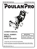 Poulan Pro PR 271 Owner'S Manual предпросмотр