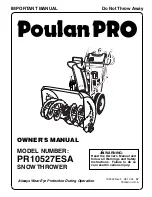 Poulan Pro PR10527ESA Owner'S Manual preview