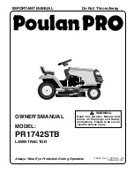 Poulan Pro PR1742STB Owner'S Manual предпросмотр