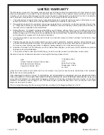 Preview for 44 page of Poulan Pro PR18530ES Owner'S Manual