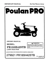 Poulan Pro PR185H42STB Owner'S Manual preview