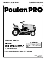 Poulan Pro PR185H42STC Owner'S Manual предпросмотр