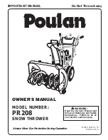 Poulan Pro PR208 Owner'S Manual предпросмотр