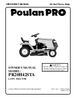 Poulan Pro PR20H42STA Owner'S Manual предпросмотр